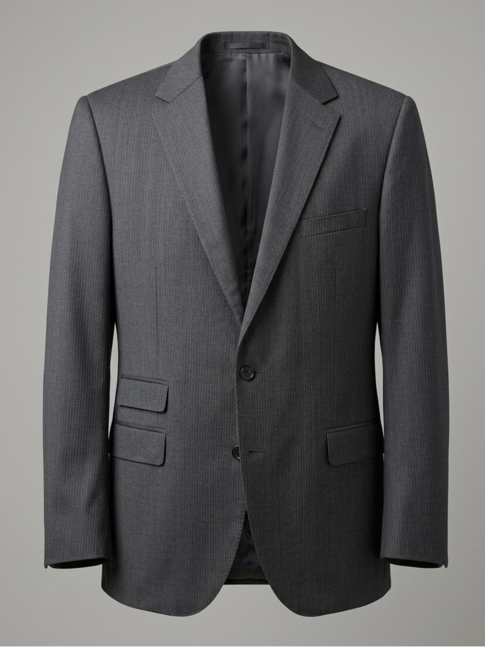 Hugo Boss Lightweight Wool Blazer Size 42L Grey Pinstripe